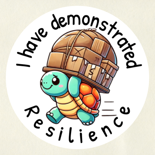 Resilience Core Value Sticker - Reward Resilience | Motivational Stickers for Teachers | 35 Stickers Per Sheet