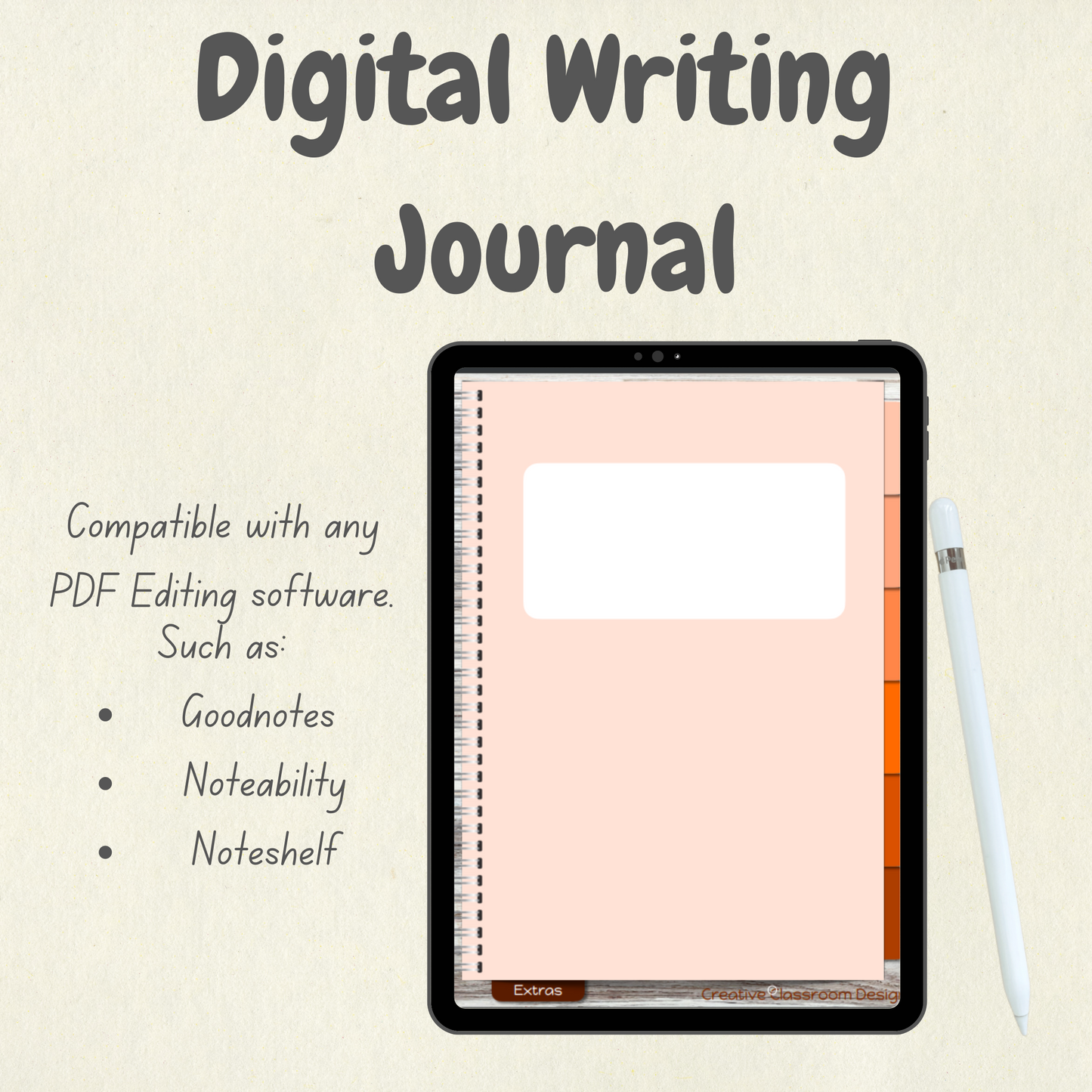 Interactive Digital Journal | Reusable, Hyperlinked, Compatible with iPad & Tablets