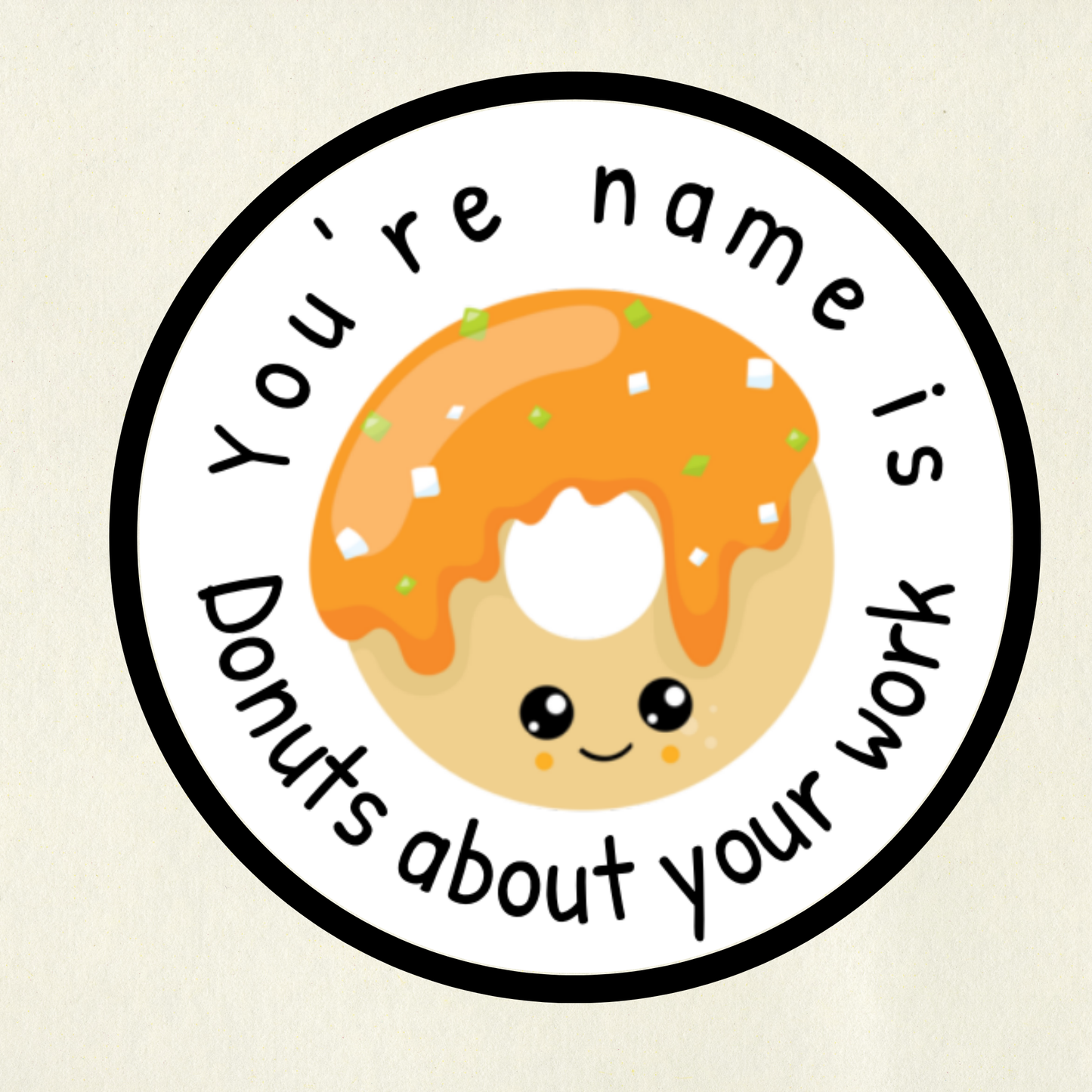 Personalised Donut Pun Reward Stickers | 6 Colours & 10 Scents | Smelly Stickers