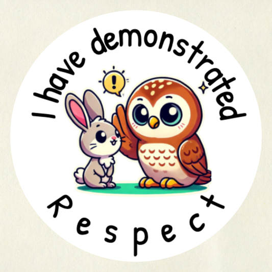 Respect Core Value Sticker - Reward Respect | Motivational Stickers for Teachers | 35 Stickers Per Sheet