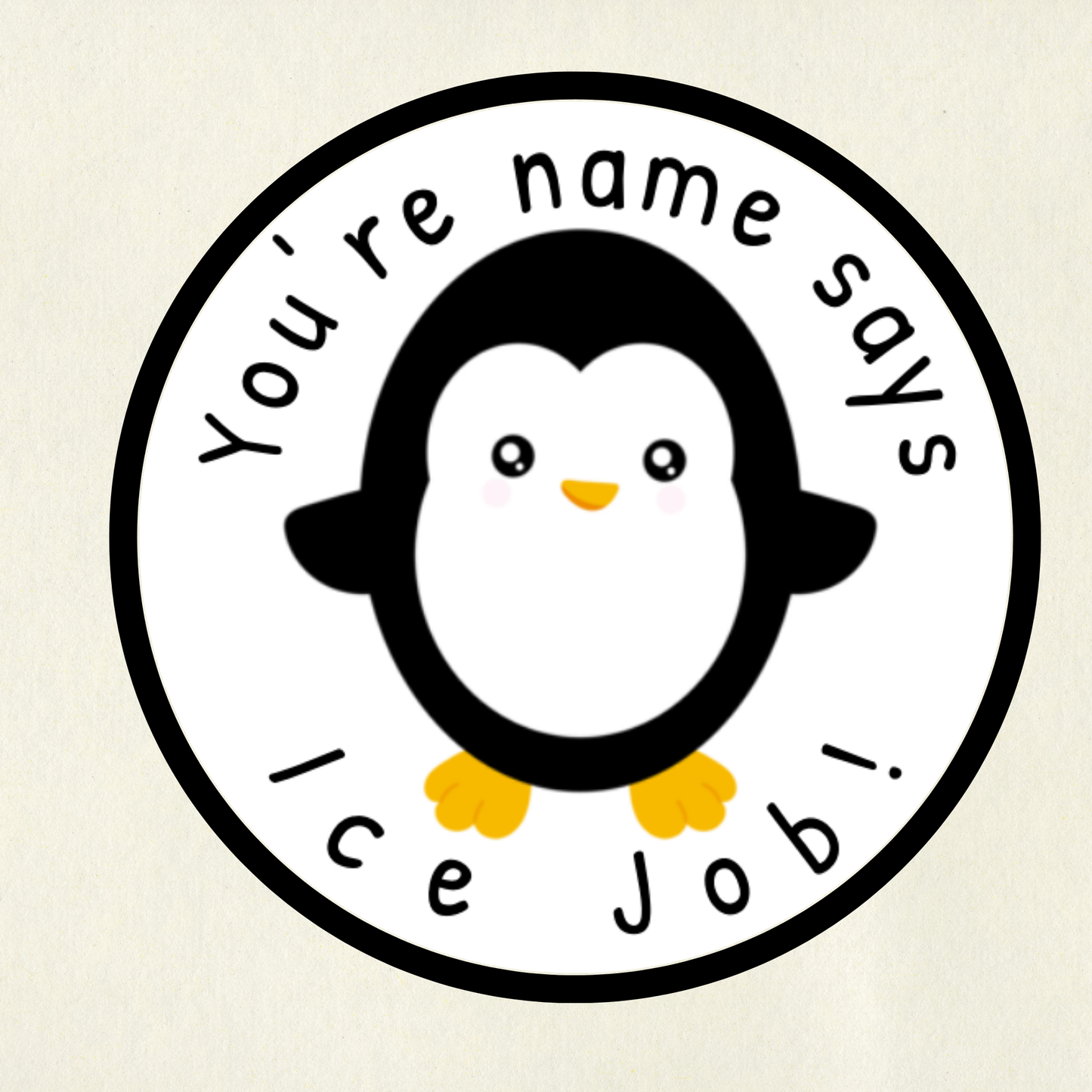 Personalised Penguin Pun Reward Stickers | 6 Colours & 10 Scents | Smelly Stickers