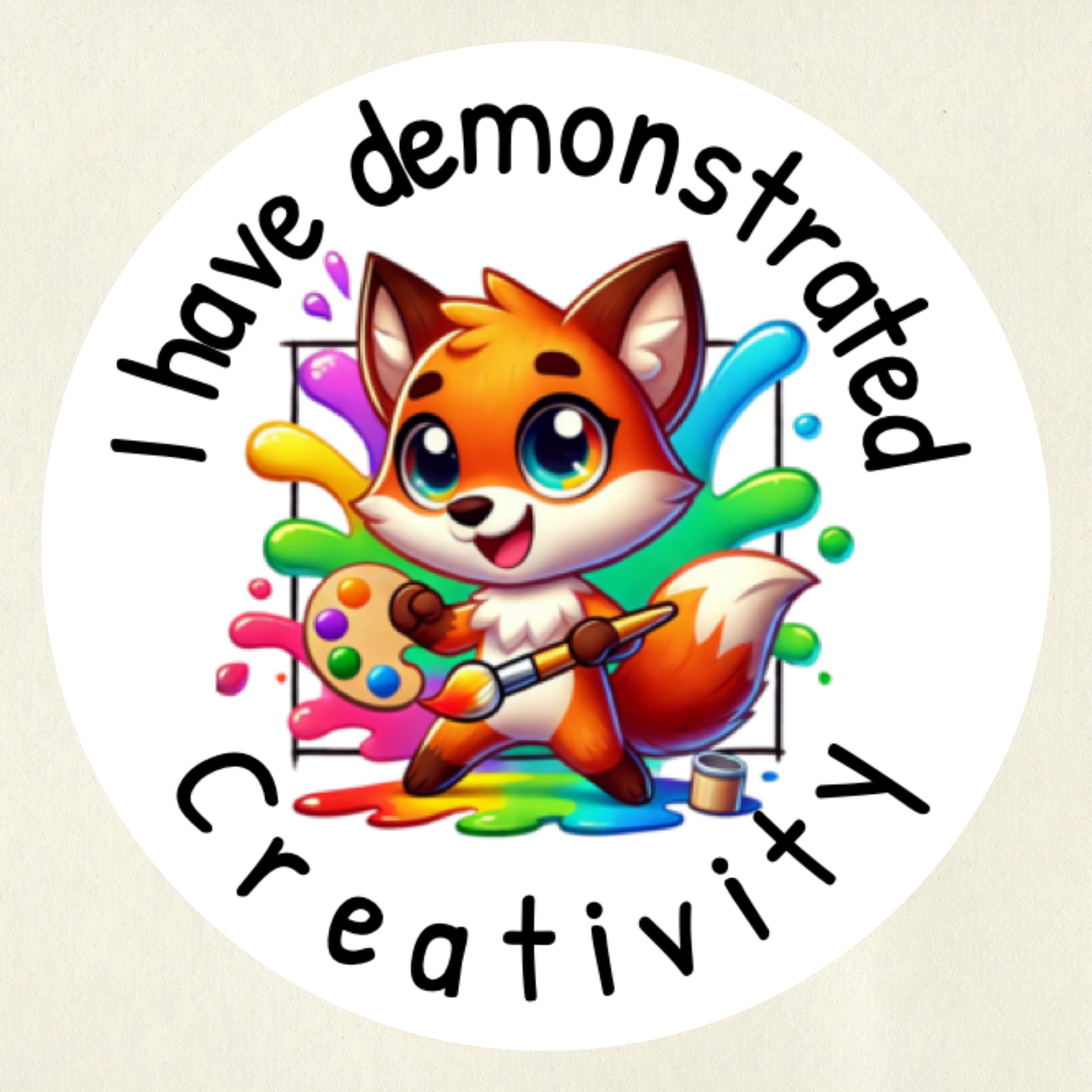 Creativity Core Value Sticker - Reward Creativity | Motivational Stickers for Teachers | 35 Stickers Per Sheet