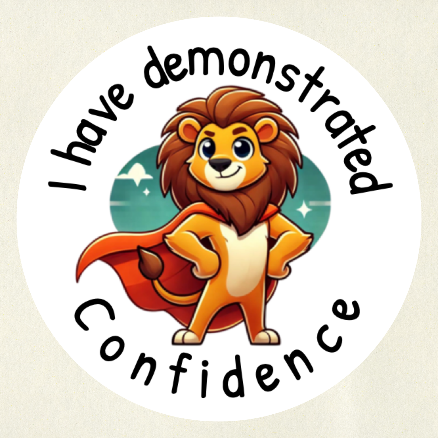 Confidence Core Value Sticker - Reward Confidence | Motivational Stickers for Teachers | 35 Stickers Per Sheet