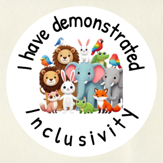 Inclusivity Core Value Sticker - Reward Inclusivity | Motivational Stickers for Teachers | 35 Stickers Per Sheet