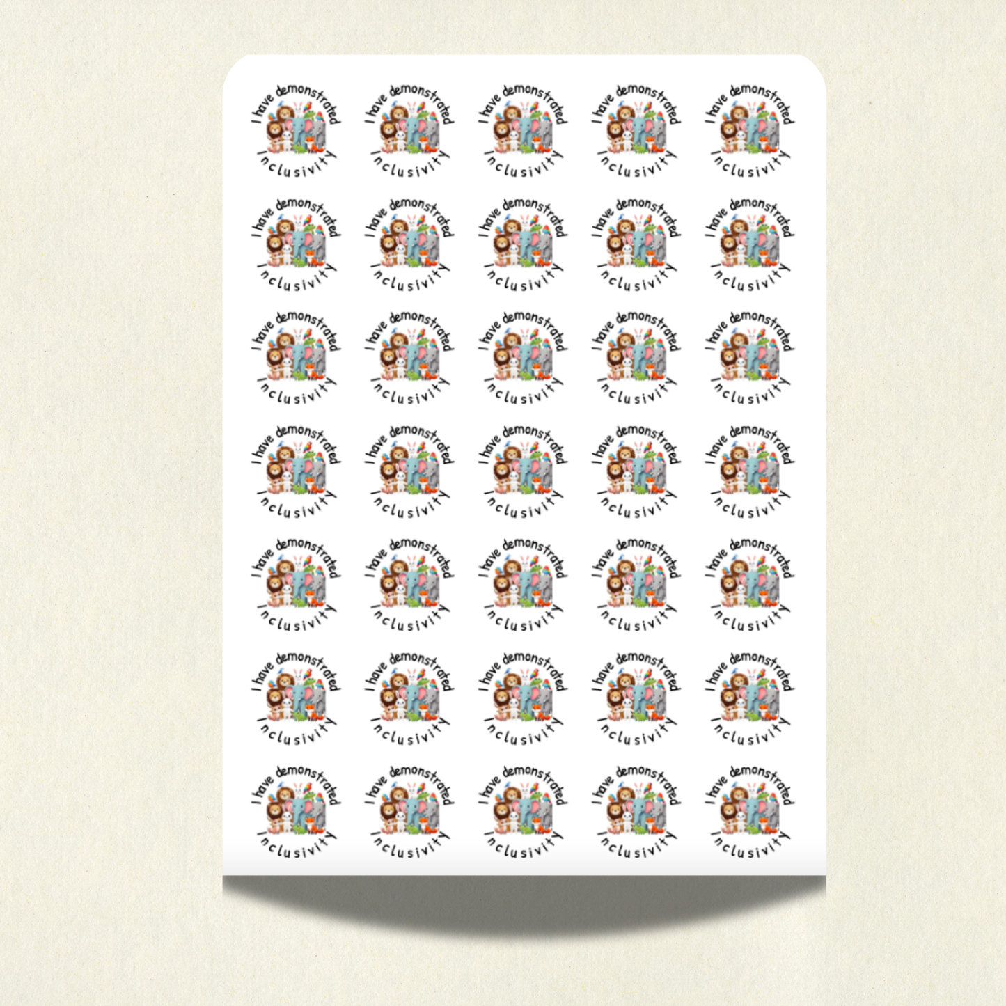 Inclusivity Core Value Sticker - Reward Inclusivity | Motivational Stickers for Teachers | 35 Stickers Per Sheet