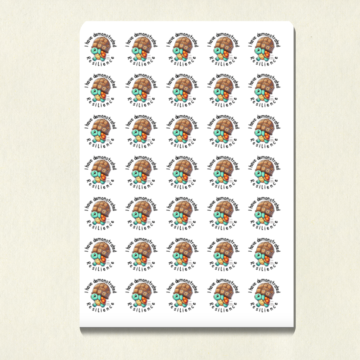 Resilience Core Value Sticker - Reward Resilience | Motivational Stickers for Teachers | 35 Stickers Per Sheet