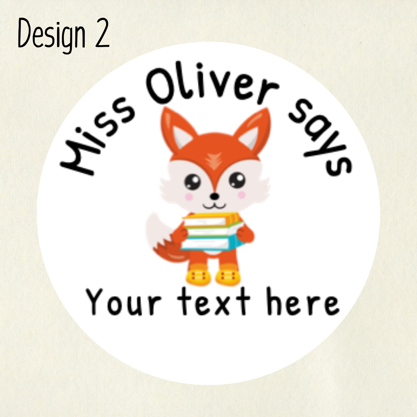 Personalised Marking Fox Stickers | 6 Colours & 10 Scents | Smelly Stickers