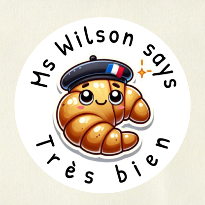 Personalised French Language Reward Stickers (Set 2) | 6 Colours & 10 Scents | Smelly Stickers