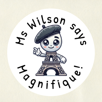 Personalised French Language Reward Stickers (Set 3) | 6 Colours & 10 Scents | Smelly Stickers