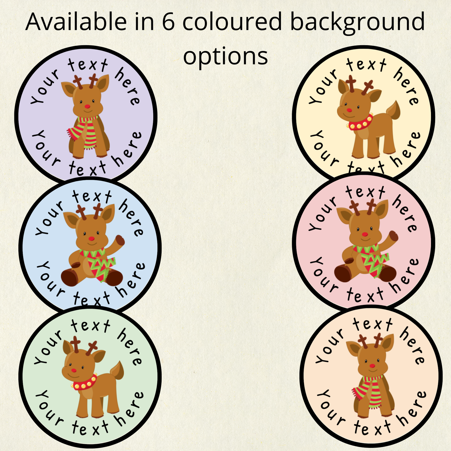 Personalised Christmas Reindeer Reward Stickers | 6 Colours & 10 Scents | Smelly Stickers