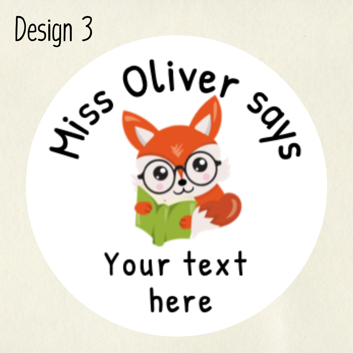 Personalised Marking Fox Stickers | 6 Colours & 10 Scents | Smelly Stickers