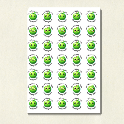 Personalised Green Apple Scented Reward Stickers | 6 Colours | Smelly Stickers