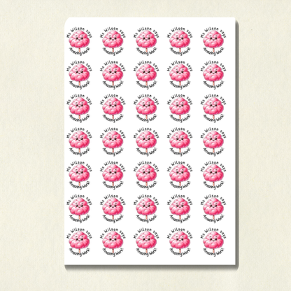 Personalised Candy Floss Scented Reward Stickers | 6 Colours | Smelly Stickers