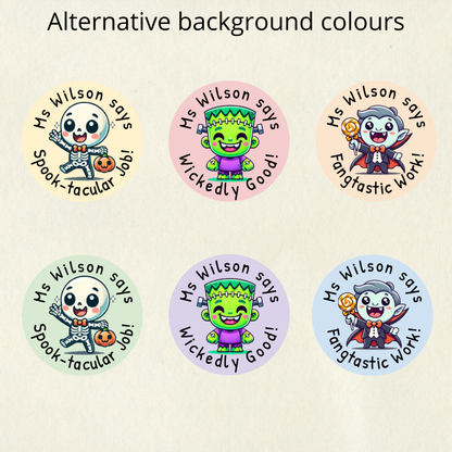 Personalised Halloween Reward Stickers (Set 1) | 6 Colours & 10 Scents | Smelly Stickers