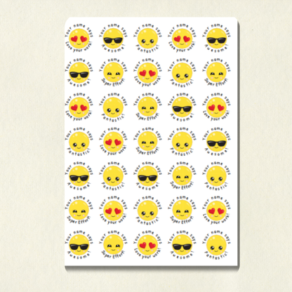 Personalised Emoji Reward Stickers | 6 Colours & 10 Scents | Smelly Stickers