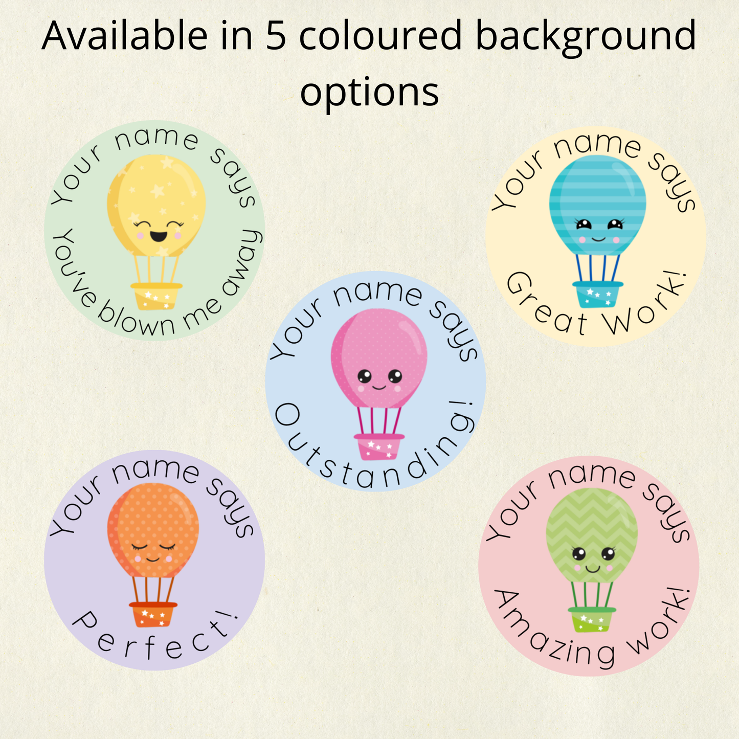 Personalised Balloon Reward Stickers | 6 Colours & 10 Scents | Smelly Stickers