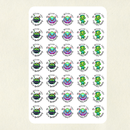 Personalised Halloween Reward Stickers (Set 3) | 6 Colours & 10 Scents | Smelly Stickers